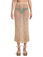 Briar Sequin-Embellished Mesh Knit Maxi Skirt