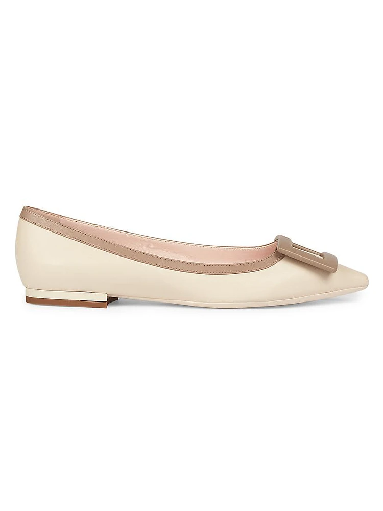 Gommettine Leather Ballet Flats