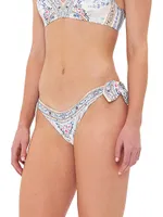 Floral Side-Tie Bikini Bottom