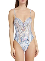 Floral Underwire One-Piece Swimsuit