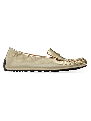 Ronnie Metallic Leather Loafers