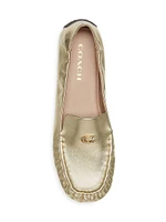 Ronnie Metallic Leather Loafers