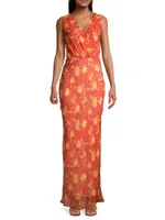 Azalea Floral Wrap Maxi Dress