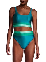 Mackenzie Colorblocked Bikini Top