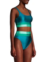 Mackenzie Colorblocked Bikini Top