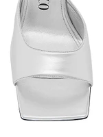 Cheope 105MM Metallic Sculpted-Wedge Mules