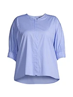 Plus Size Gilida Cotton Pullover Blouse