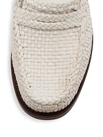 Woven Leather Loafers