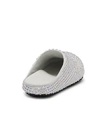 Fussbett Sabot Crystal-Embellished Leather Mules