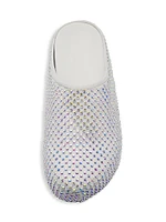 Fussbett Sabot Crystal-Embellished Leather Mules