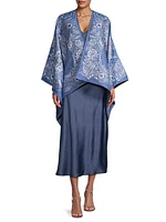 Floral Jacquard Cape