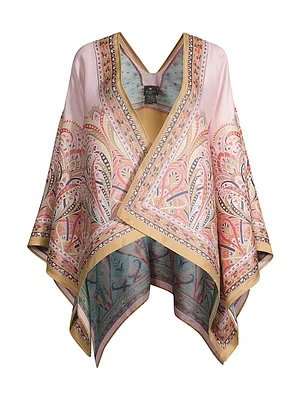 Printed Satin Cape