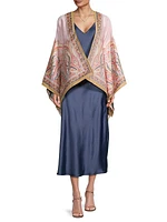 Printed Satin Cape