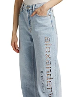 EZ Slouch Eyelet Logo Jeans