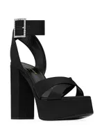 Bianca Platform Sandals Satin Crepe