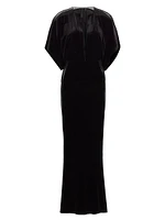 Obie Velvet Mesh Gown