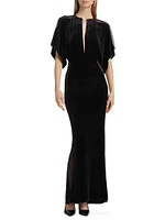 Obie Velvet Mesh Gown