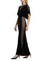 Obie Velvet Mesh Gown