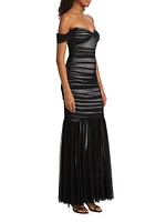 Walter Off-The-Shoulder Fishtail Gown