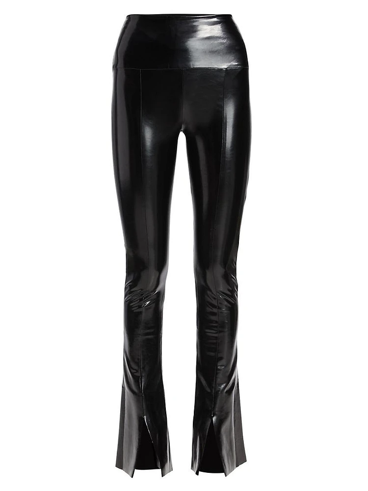 Spat Faux Patent-Leather Leggings