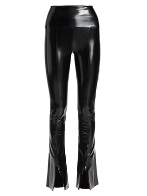 Spat Faux Patent-Leather Leggings