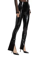 Spat Faux Patent-Leather Leggings