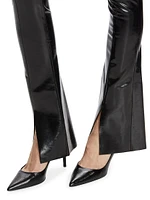 Spat Faux Patent-Leather Leggings