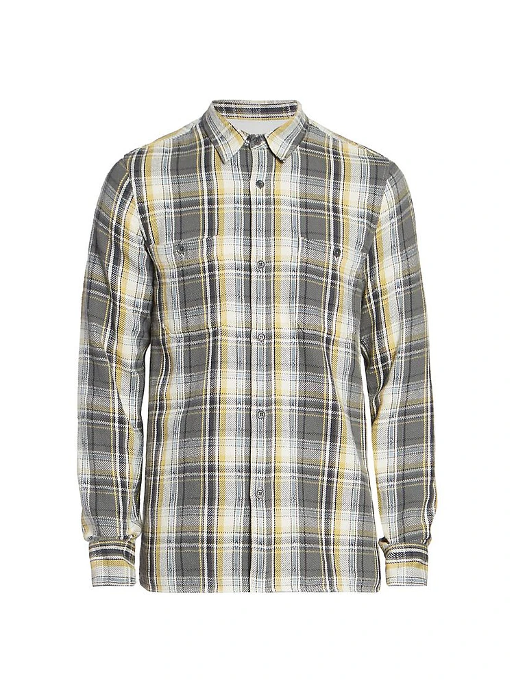 Ahmad Plaid Button-Front Shirt