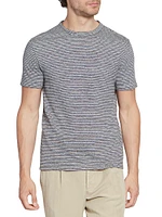 Striped Cotton-Linen Crewneck T-Shirt