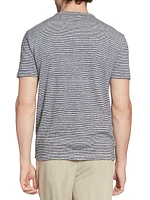 Striped Cotton-Linen Crewneck T-Shirt