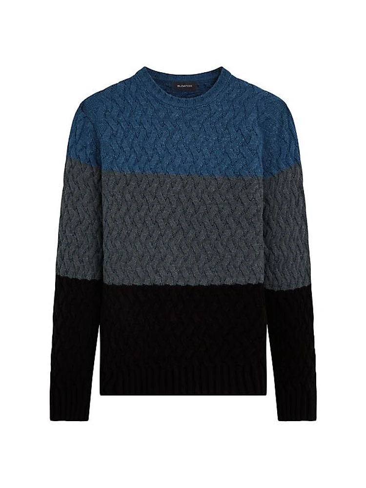 Striped Wool-Blend Sweater