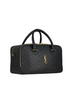 Lyia Duffle Top Handle Bag In Quilted Lambskin
