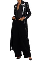 Maghra Velvet High-Rise Wide-Leg Pants