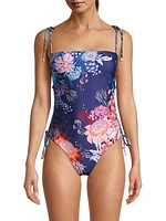 Sandy Boreal Lace-Up One-Piece Swimsuit