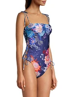 Sandy Boreal Lace-Up One-Piece Swimsuit