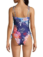 Sandy Boreal Lace-Up One-Piece Swimsuit