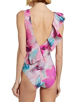 Verina Printed Ruffled One-Piece Swimsuit