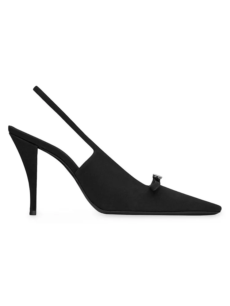 Sadie Slingback Pumps Crepe De Chine