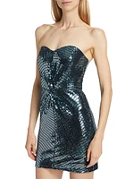 Daya Sequined Strapless Minidress