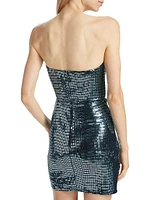 Daya Sequined Strapless Minidress