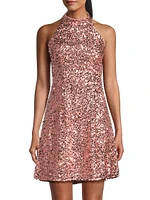 Halter Sequin Minidress