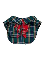 Mixed Plaid Bowtie Collar