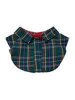 Mixed Plaid Bowtie Collar