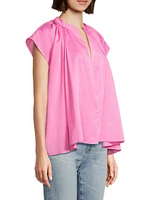 Finch Cap-Sleeve Blouse