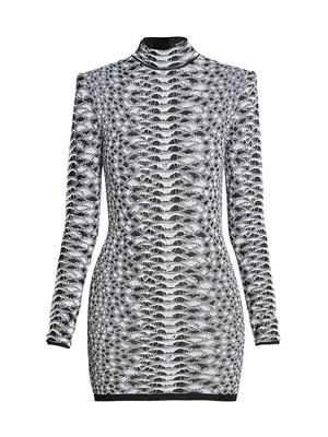 Python Print Body-Con Minidress