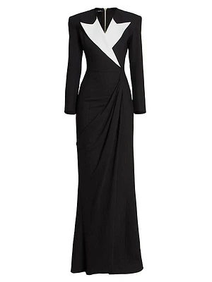 Two-Tone Tuxedo Gown