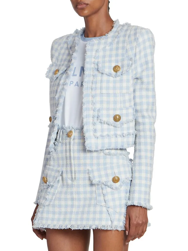 Vichy Gingham Tweed Jacket