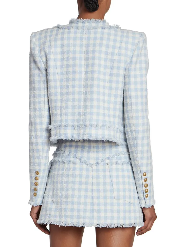 Vichy Gingham Tweed Jacket