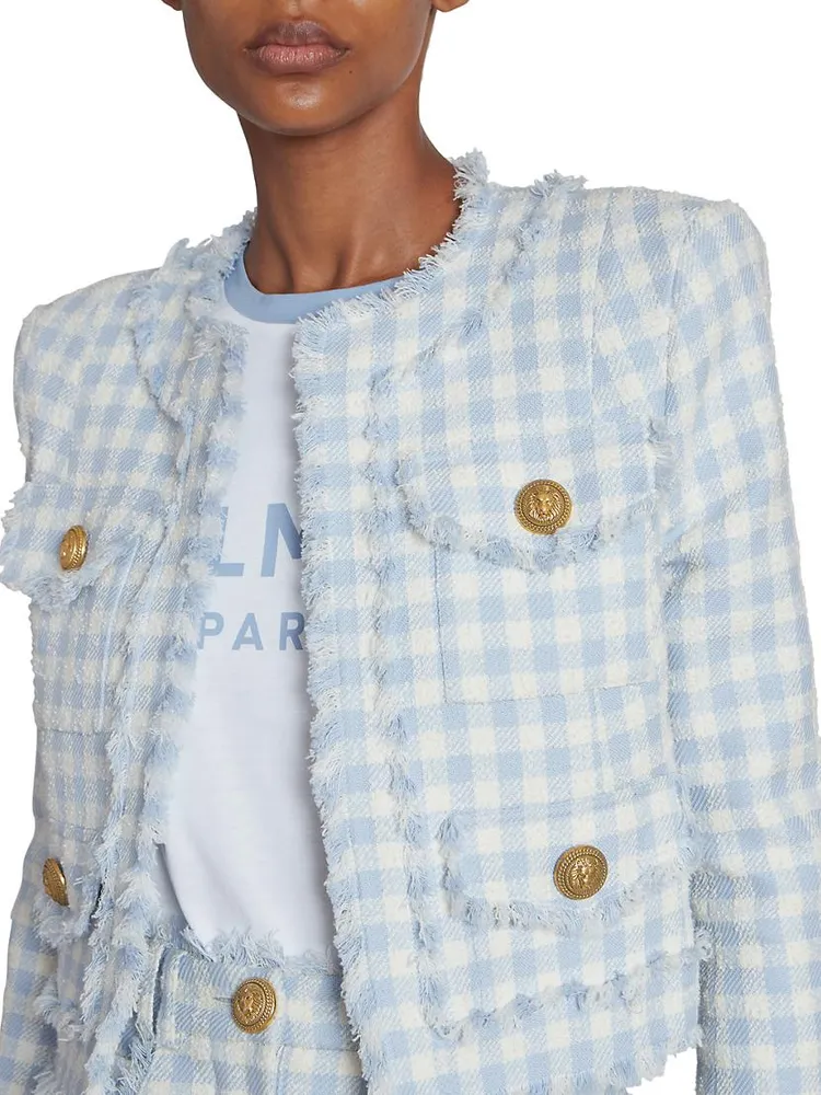 Vichy Gingham Tweed Jacket