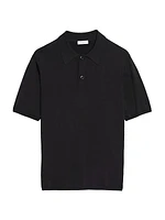 Short-Sleeve Knitted Polo Shirt